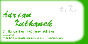 adrian kulhanek business card